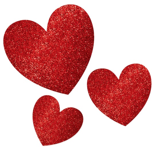 Valentine&#x27;s Day Glitter Heart Mega Value Pack